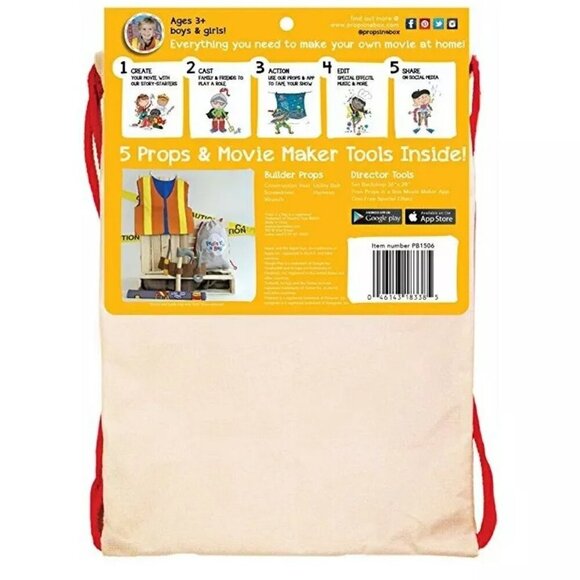 NEW Props In A Bag Movie Maker Kit Pretend Dress-Up Costume Construction BUILDER - Picture 4 of 4